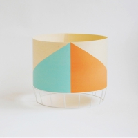 Grande lampe Dowood - bleu/orange