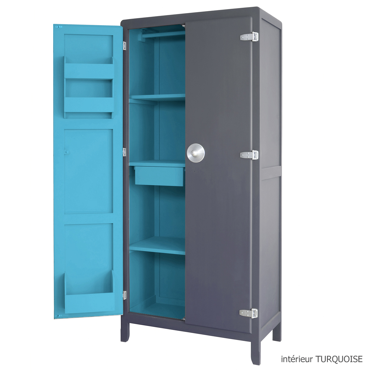 Armoire à malices gris souris laurette pour chambre enfant les ...