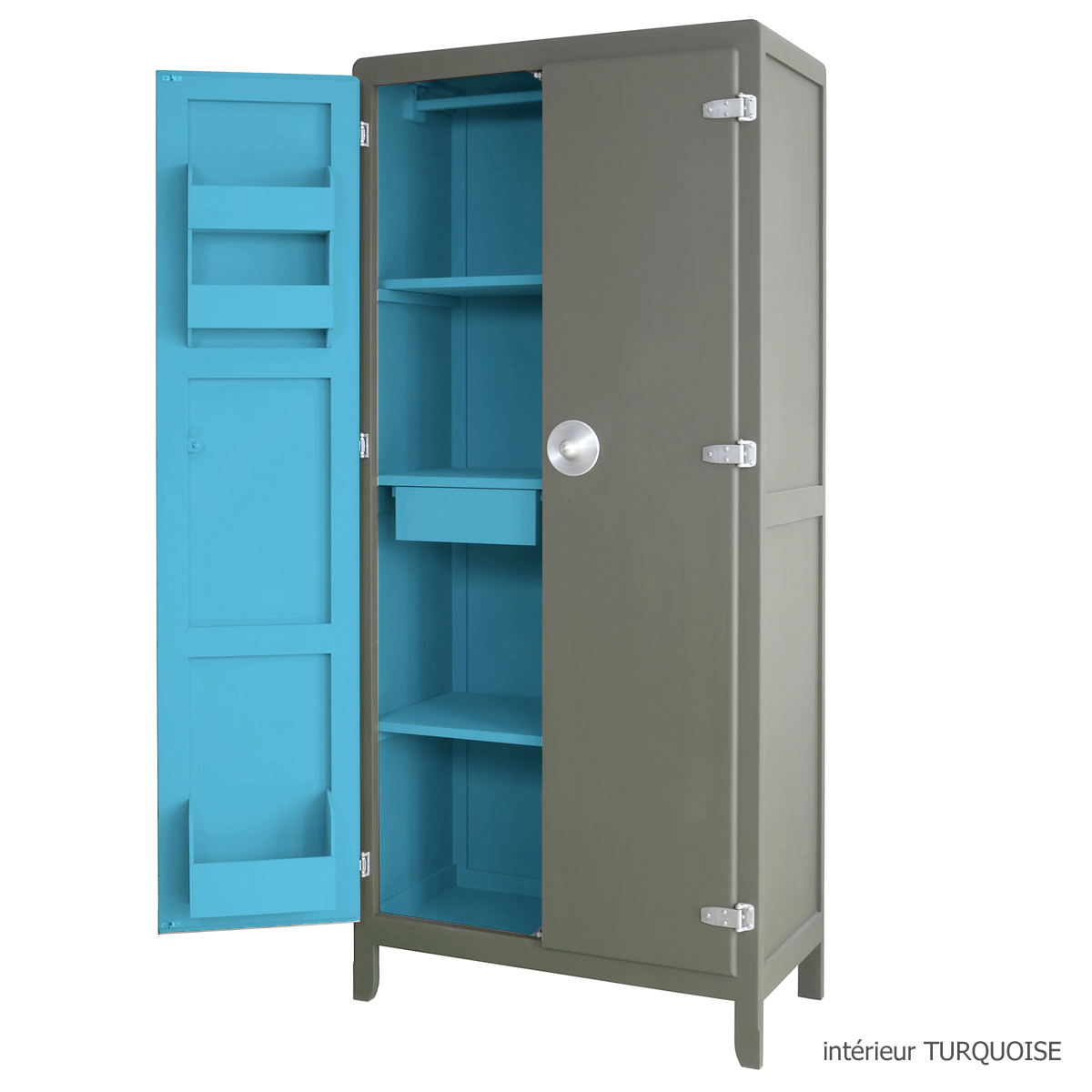 Armoire à malices vert de gris laurette pour chambre enfant ...