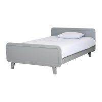 Lit enfant rond Gris Clair - 120 x 200 cm