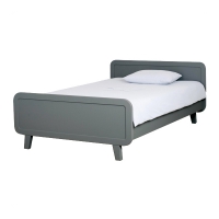 Lit enfant rond Gris Souris - 120 x 200 cm