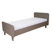 Lit enfant rond Taupe - 90 x 200 cm