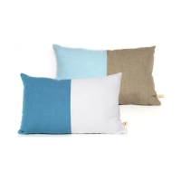 Coussin en lin 25 x 40 cm - Bleu