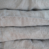 Housse de couette en lin 140 x 200 - Gris ciel