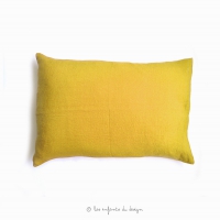 Taie d'oreiller en lin - Jaune