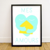 Affiche Amour - Jaune