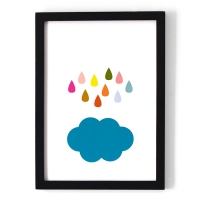 Affiche Nuage et pluie A4