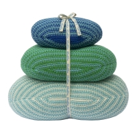 Set de 3 coussins - Bleu