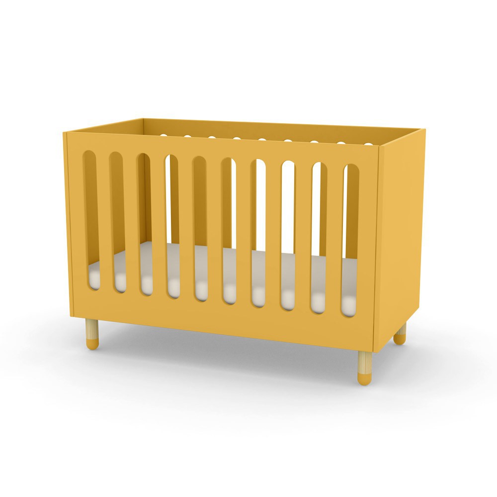 Lit bébé à barreaux jaune or flexa play pour chambre enfant ...