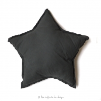 Coussin Etoile Anthracite