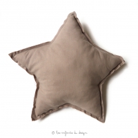 Coussin Etoile Beige