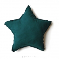 Coussin Etoile Bleu Canard