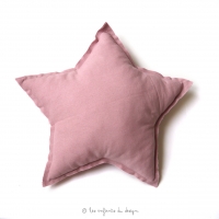 Coussin Etoile Vieux Rose