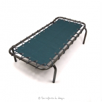 Lit de camp d'appoint Bleu canard