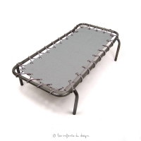 Lit de camp d'appoint Gris Argent