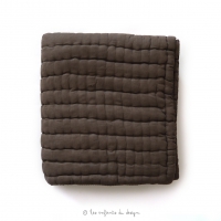 Plaid Tatami Chocolat