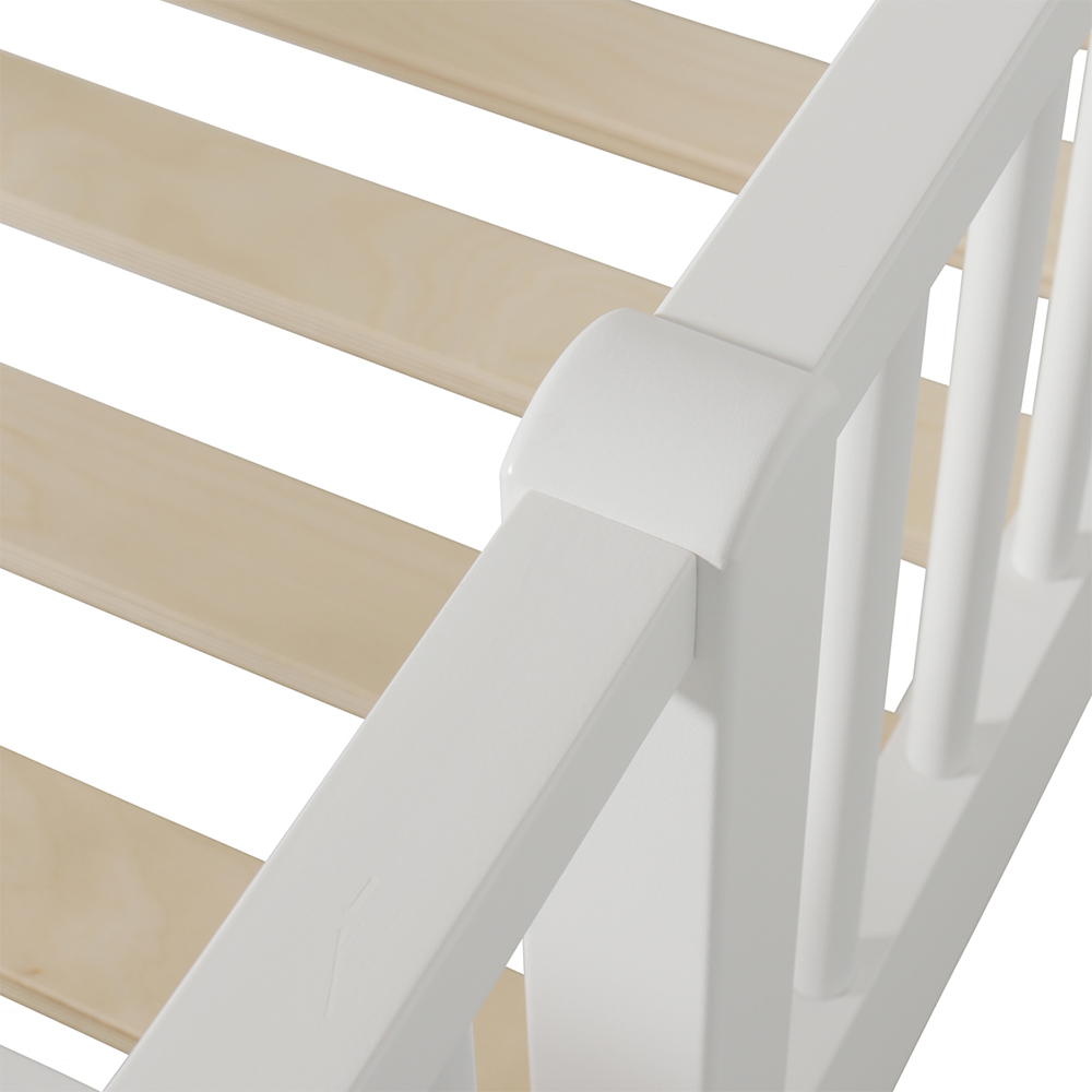 Lit banquette wood blanc oliver furniture pour chambre enfant ...