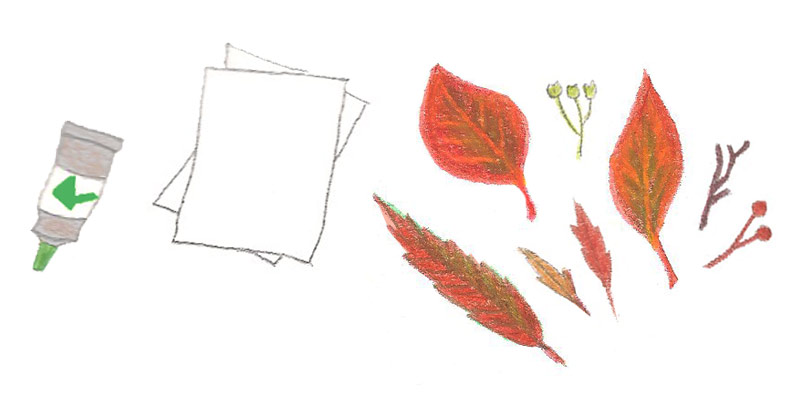 DIY - Dessiner avec des feuilles d'automne