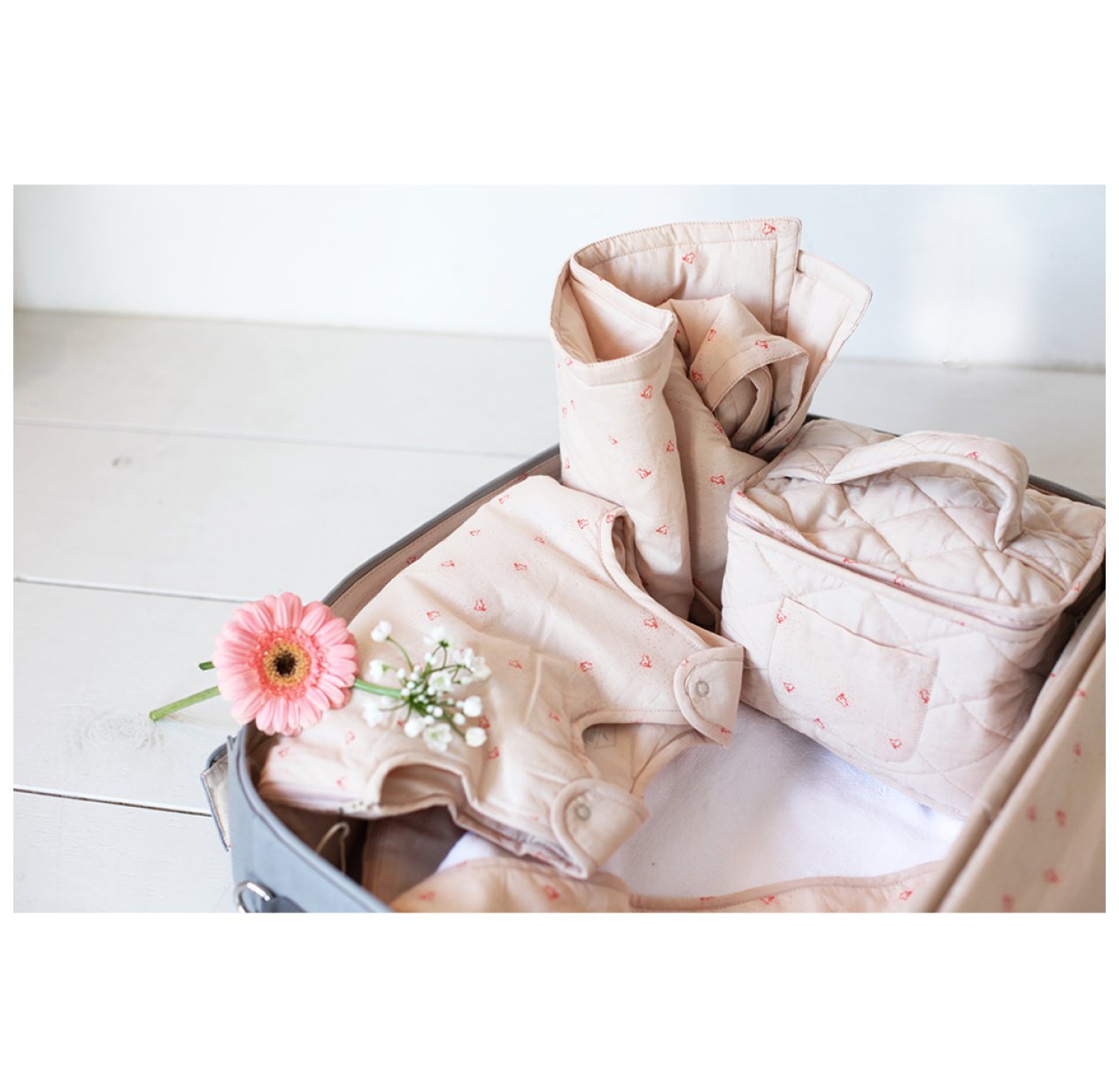 Pack valise de maternité Bird - Rose Sweetcase pour chambre enfant - Les  Enfants du Design