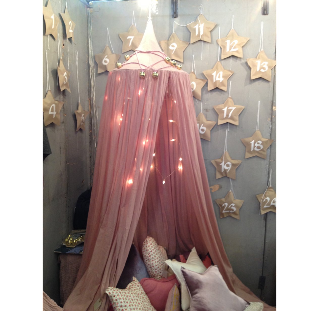 Ciel De Lit Numero 74 Vieux Rose Linge Et Deco Enfant En Coton Bio