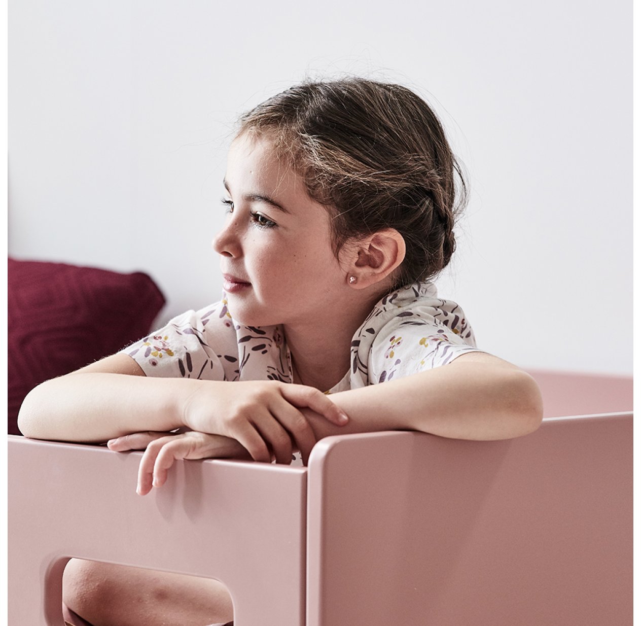 Lit Enfant Mi Hauteur Echelle Droite Popsicle Chene Cherry Flexa Popsicle Pour Chambre Enfant Les Enfants Du Design