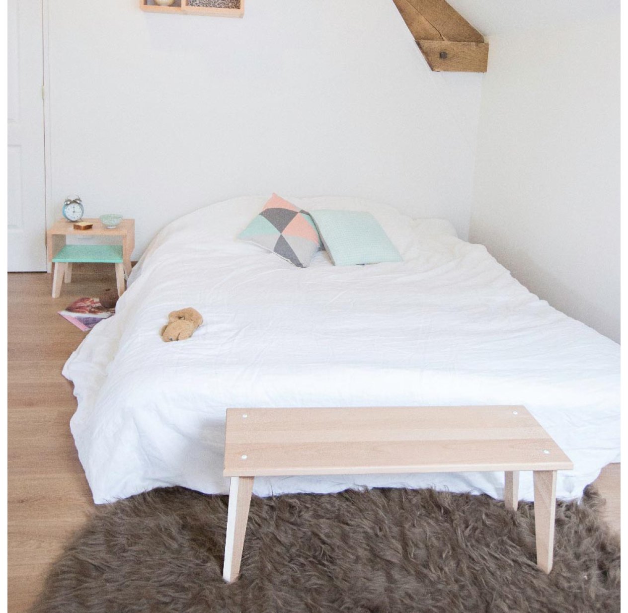 Banc Accolades Rose Pale Paulette Et Sacha Pour Chambre Enfant Les Enfants Du Design
