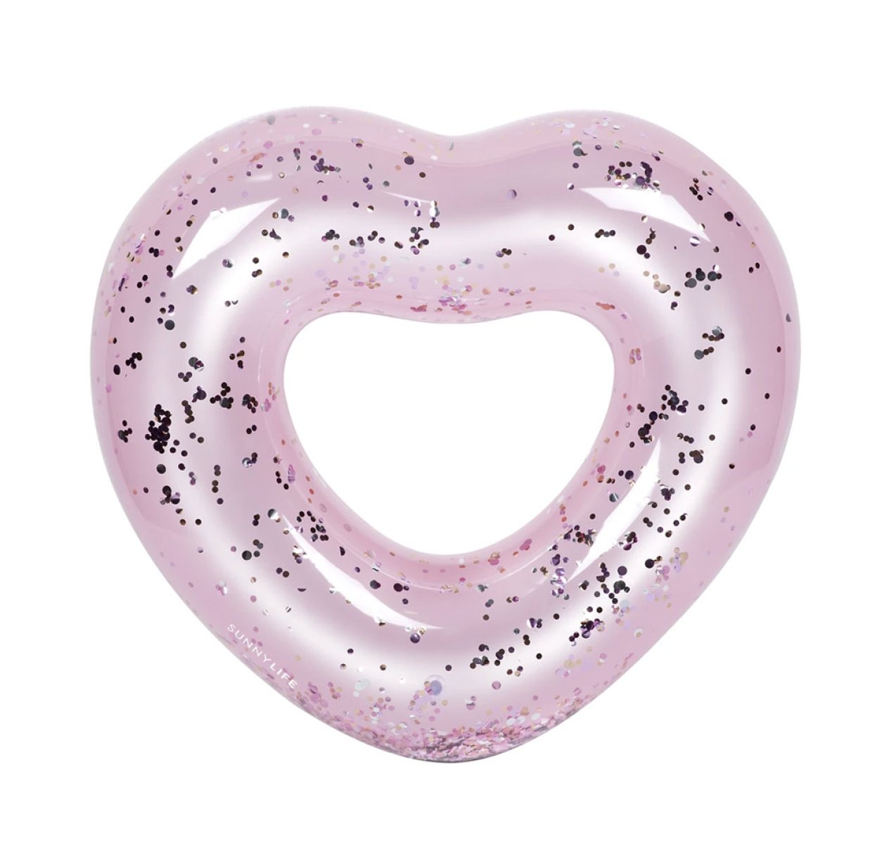 Anneau De Natation Gonflable D'été Pour Adultes, Anneau Transparent En Forme De C Ur Avec Paillettes De Plumes Pour F Te La Piscine