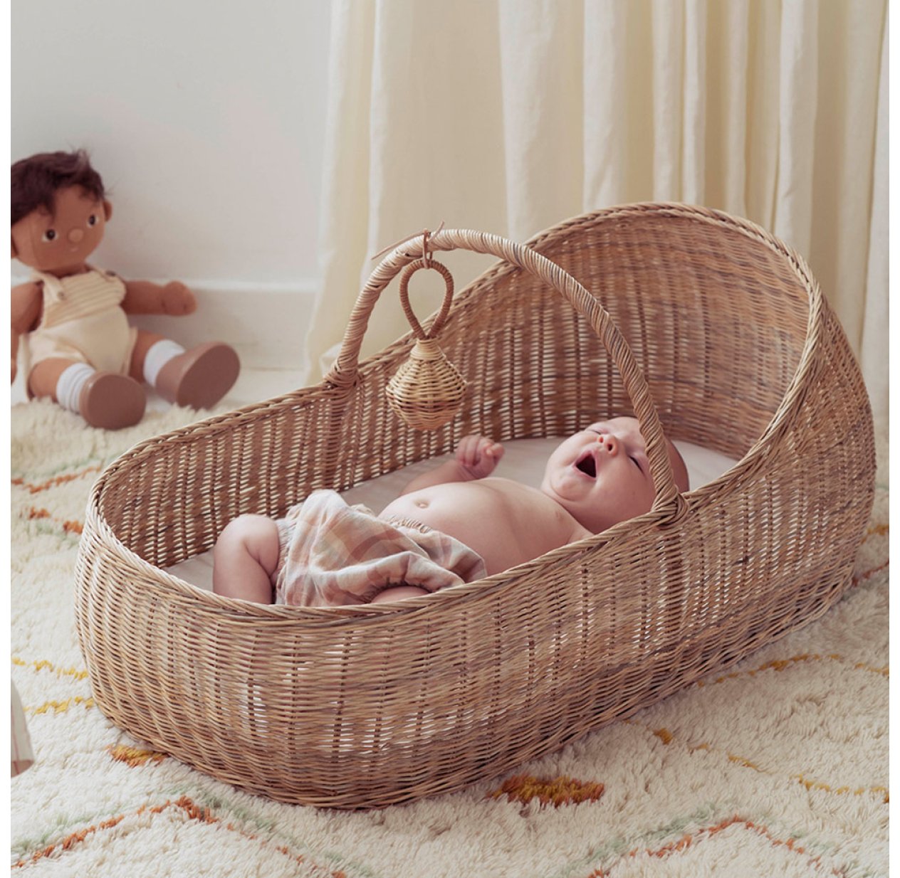 Couffin Bebe Lyra En Rotin Olli Ella Pour Chambre Enfant Les Enfants Du Design