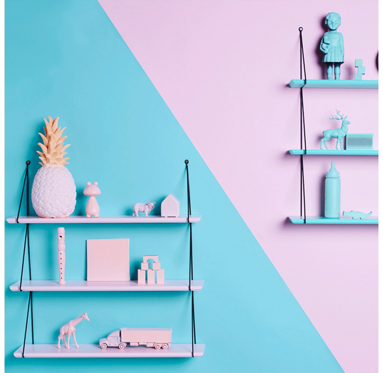 Etagere Babou Triple Rose Clair Rose In April Pour Chambre