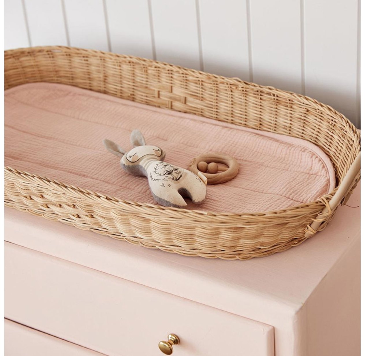Lits Equipements D Interieur Panier A Langer Plan Pour Change Bebe Tresse En Doum Avec Poignees Paille Rotin Meubles A Langer