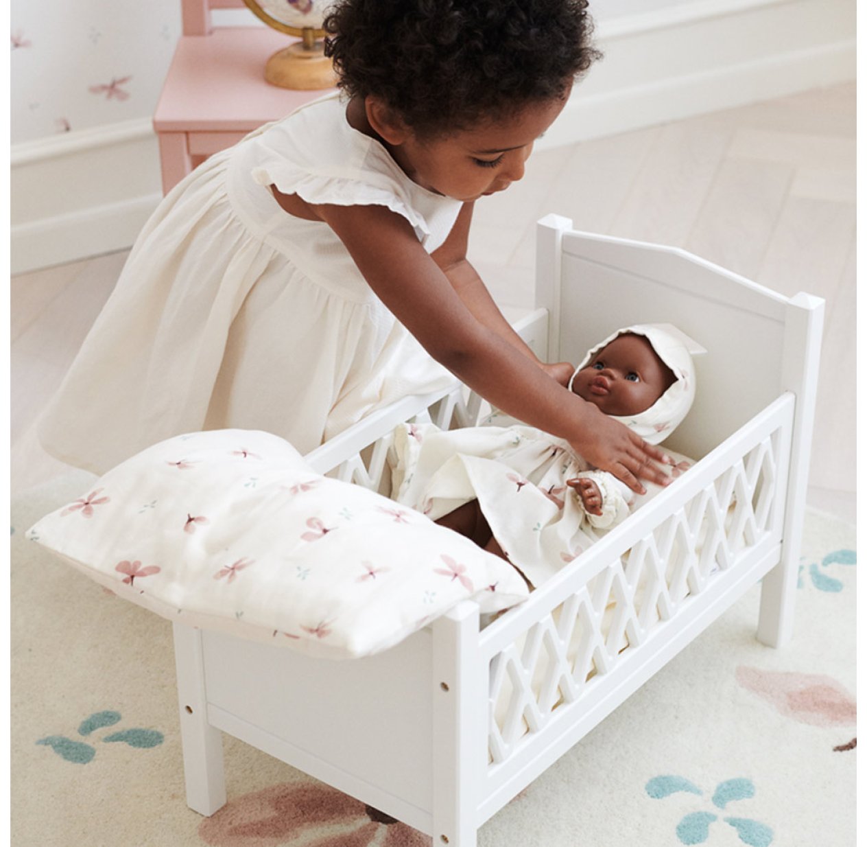 Parure de lit poupée Fiori Cam Cam pour chambre enfant - Les Enfants du  Design