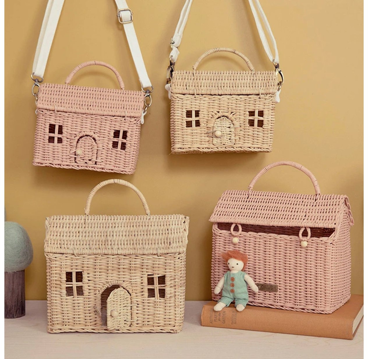 Petite Valise Panier En Osier Vintage – Fabriquée En France, Avec Couvercle