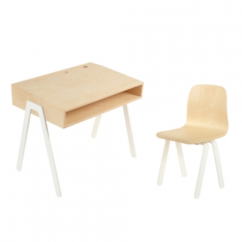 Bureau et chaise enfant 2-6 ans - Blanc In2wood