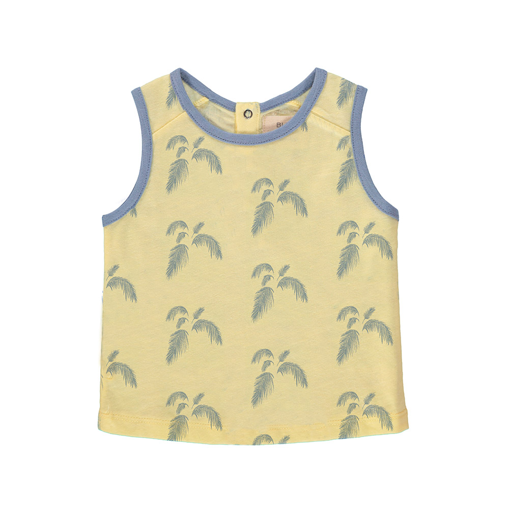 Débardeur Imprimé Palmier Tropicool - Jaune