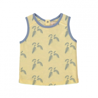 Débardeur Imprimé Palmier Tropicool - Jaune Blune Paris