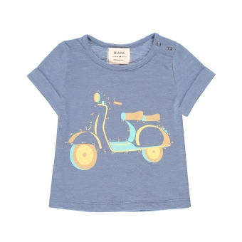T-shirt Imprimé Vespa - Bleu gris Blune Paris