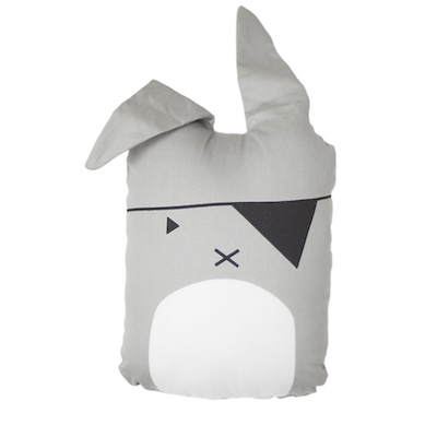 Coussin Pirate Bunny - Gris clair - Fabelab