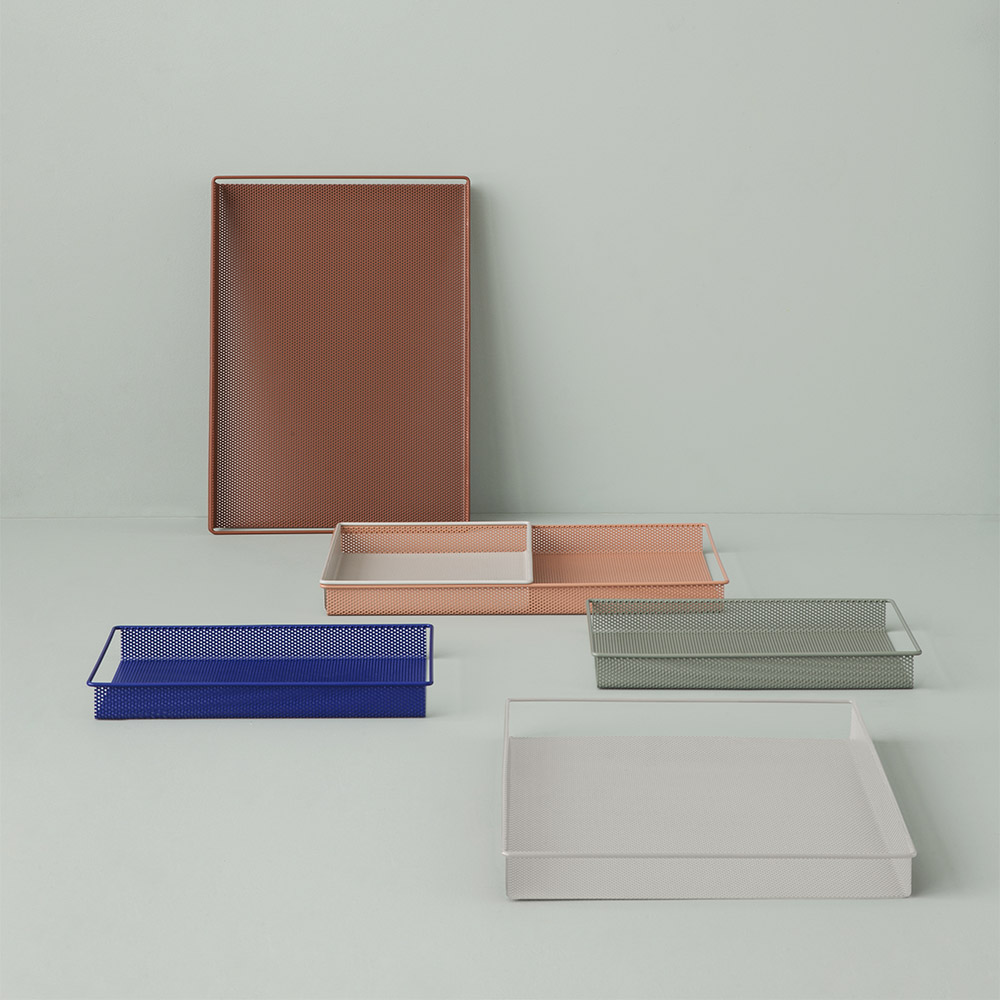 Plateau de rangement en métal S - Bleu Ferm Living