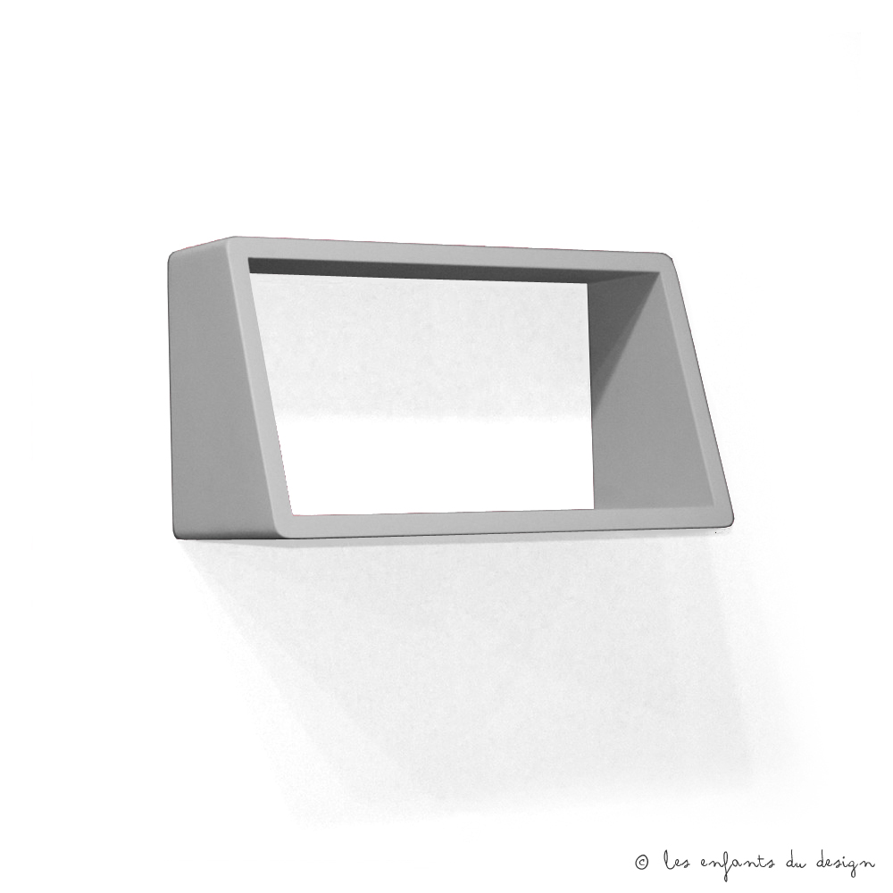 etagere murale gris clair