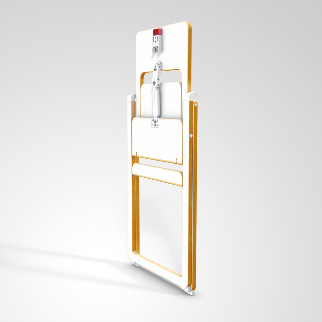 Merveilleux Chaise Murale Pliante #5: Chaise Haute Pliable - Blanc SUPAflat Pour Chambre Enfant - Les Enfants Du Design Merveilleux Chaise Murale Pliante #5: Chaise Haute Pliable - Blanc SUPAflat Pour Chambre Enfant - Les Enfants Du Design