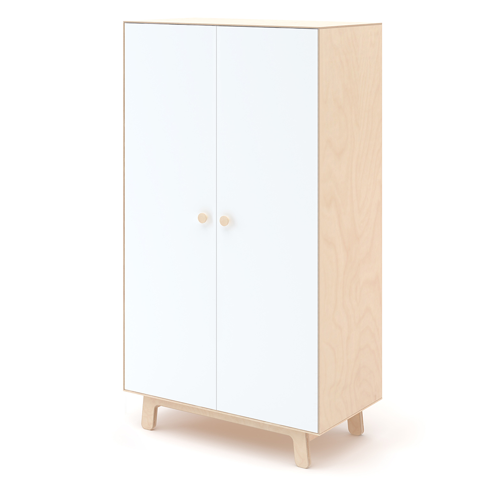 Armoire Merlin - Blanc/Bouleau Oeuf NYC