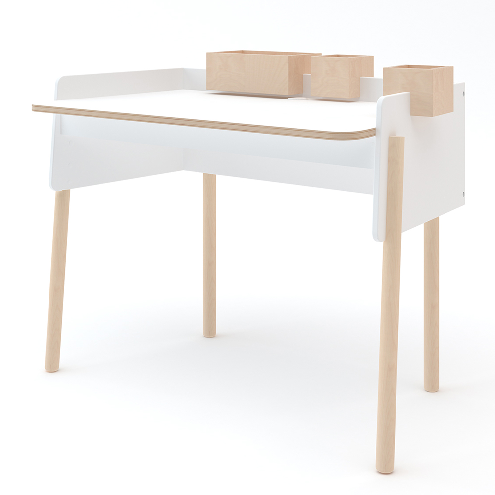 Bureau évolutif Brooklyn - Blanc/Bouleau - Oeuf NYC