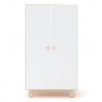 Armoire Merlin - Blanc/Bouleau Oeuf NYC