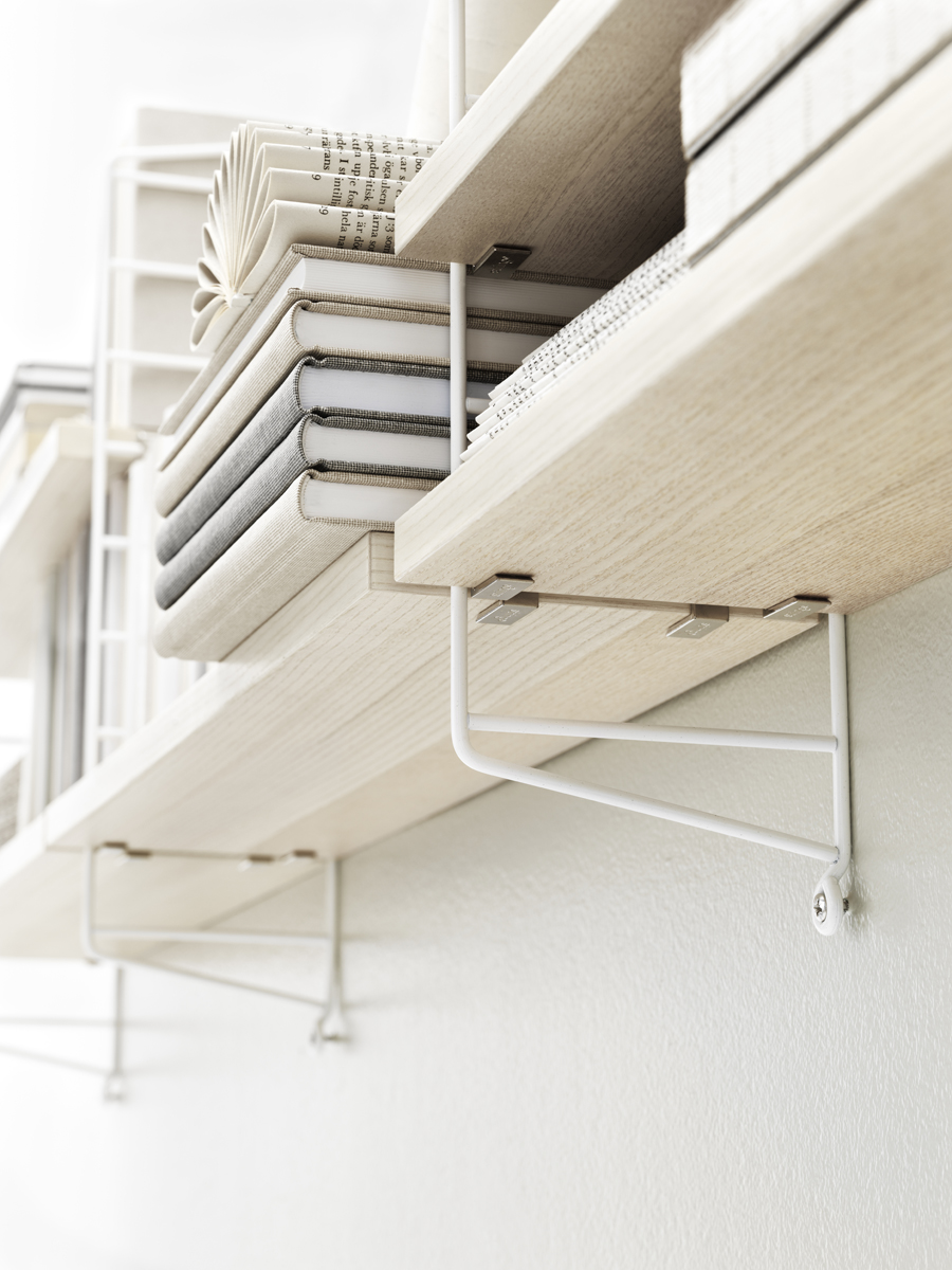 Portant mural 75 x 30 cm - Blanc - String Furniture