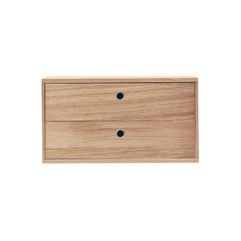 Caisson 2 tiroirs 78 x 30 cm - Chêne - String Furniture