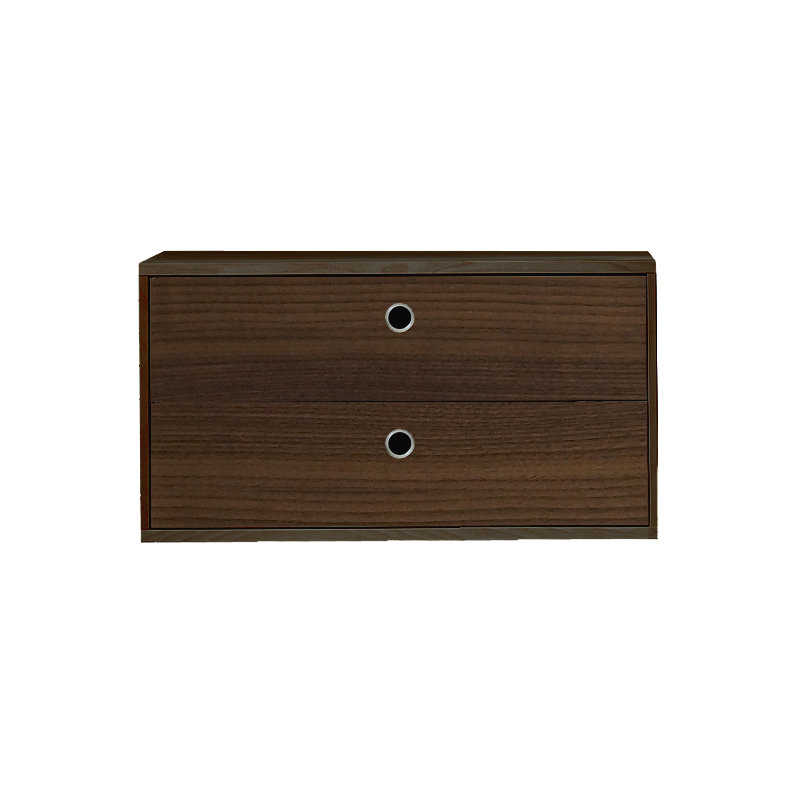 Caisson 2 tiroirs 78 x 30 cm - Noyer - String Furniture