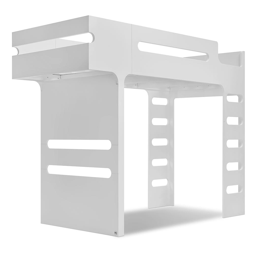 Lit mezzanine F Bunk Bed - White - Rafa Kids