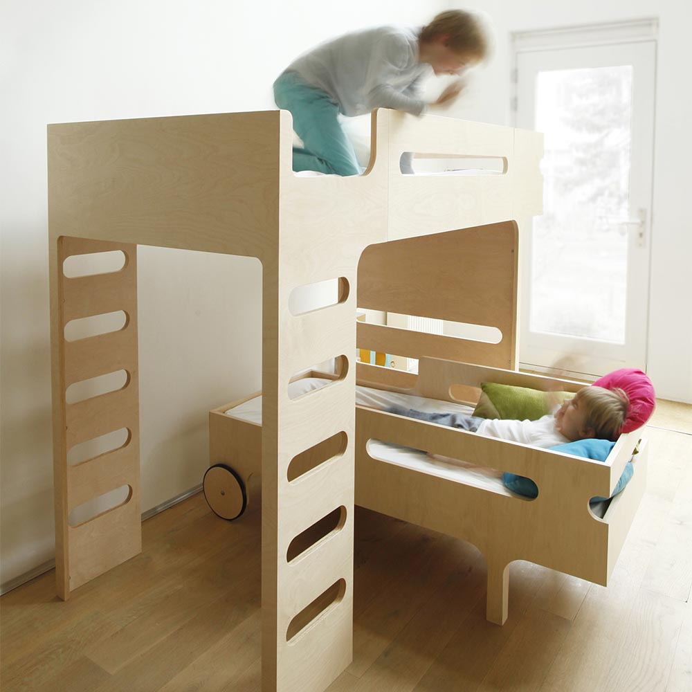 Lit superposé F+ R Bed - Blanc - Rafa Kids