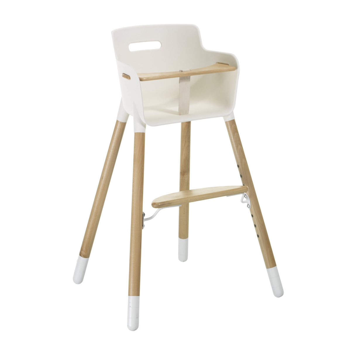 chaise haute flexa bois blanc barriere