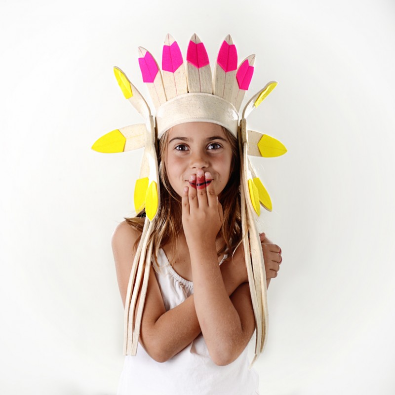Parure d'indien - Jaune/Fuchsia - Frida's Tierchen